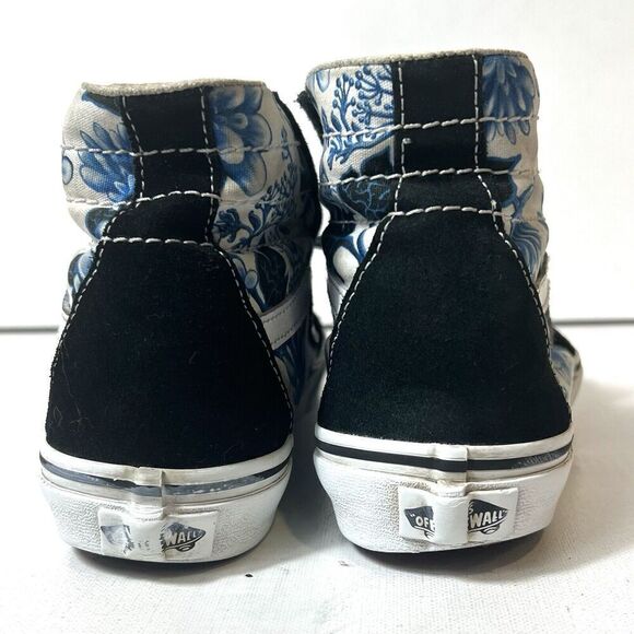 Vans Sk8-Hi Black Suede Canvas Floral Sneaker Women 7.5 Lace Up Skate Shoe Men 6 - Picture 9 of 11